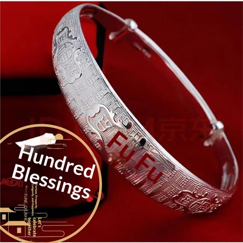 S999 Bracelet Femme Argent Sterling 25g/35g - Motifs porte-bonheur cartoon modele - IVOIRART.COM