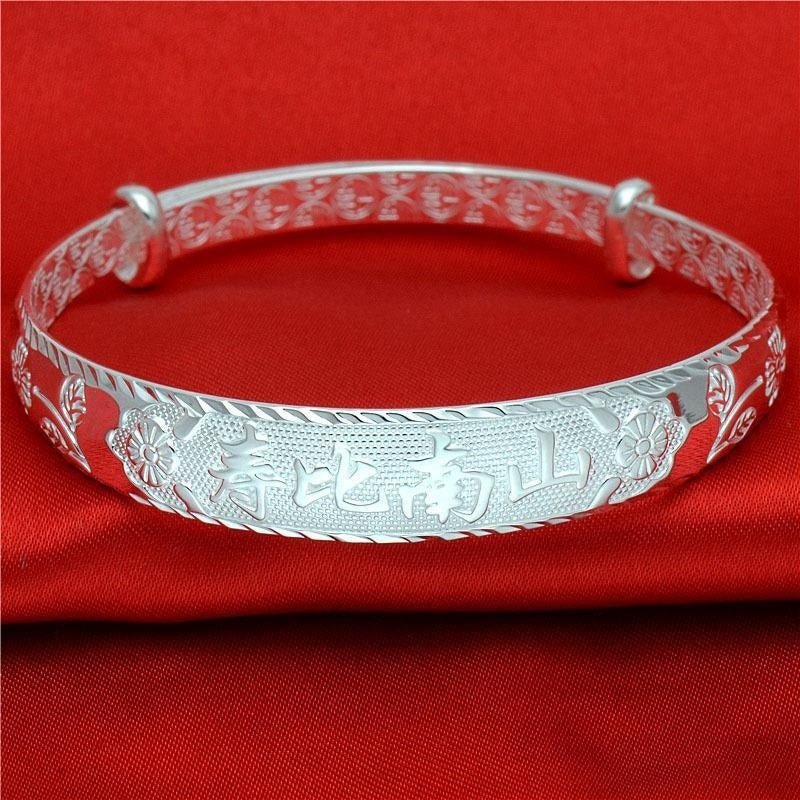 S999 Bracelet Femme Argent Sterling 25g/35g - Motifs porte-bonheur cartoon modele - IVOIRART.COM