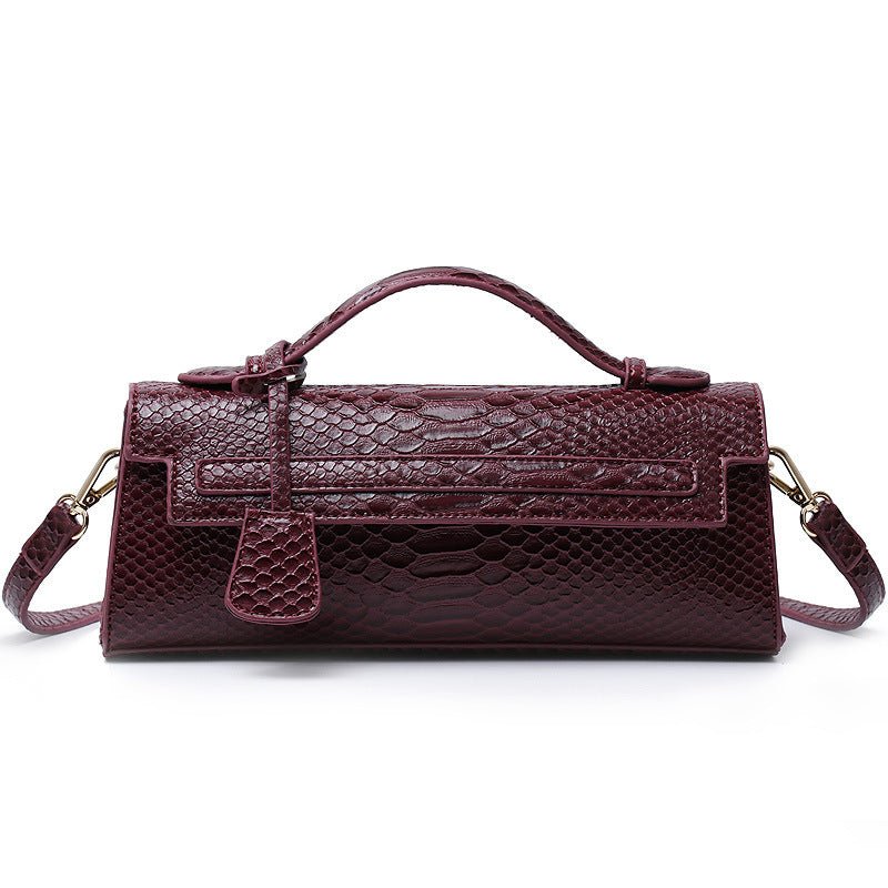 Sac à bandoulière adorable en grain d’autruche, élégant et pratique, 28x6,5x11 cm - IVOIRART.COM