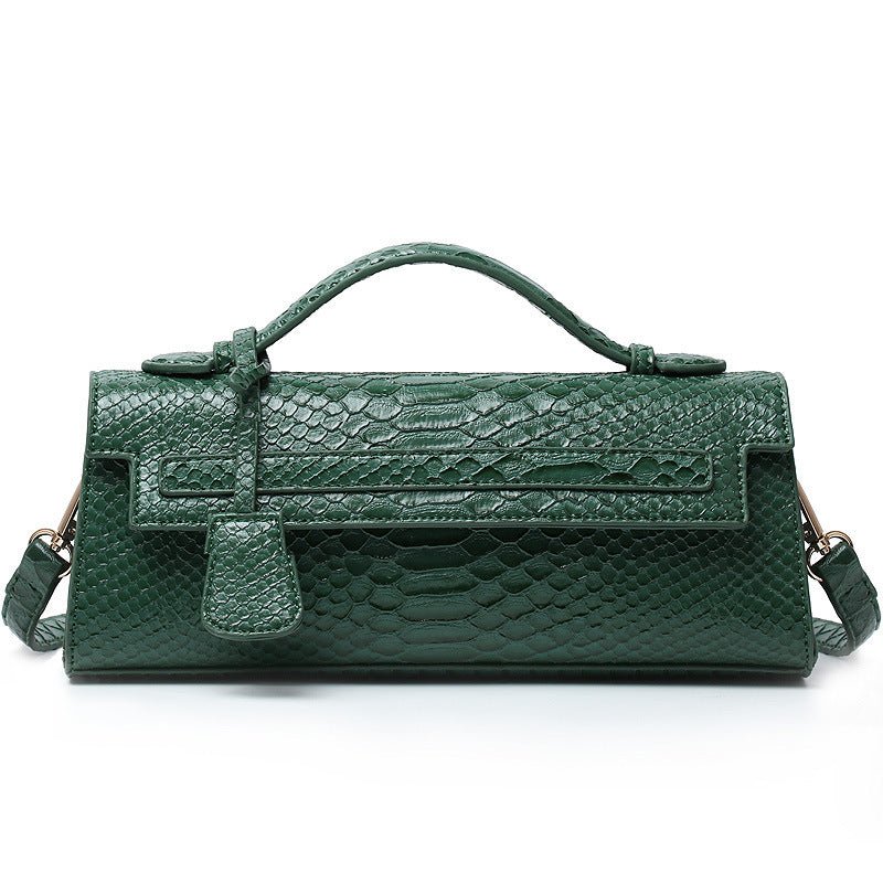 Sac à bandoulière adorable en grain d’autruche, élégant et pratique, 28x6,5x11 cm - IVOIRART.COM