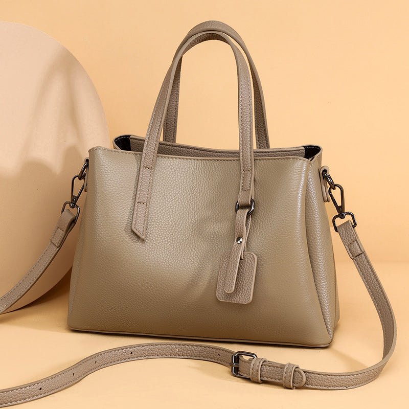Sac à bandoulière femme en cuir de vachette grande capacité, style professionnel! - IVOIRART.COM
