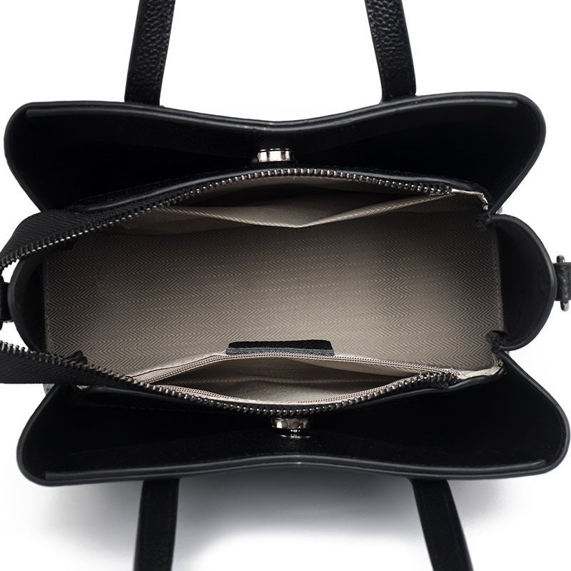 Sac à bandoulière femme en cuir de vachette grande capacité, style professionnel! - IVOIRART.COM