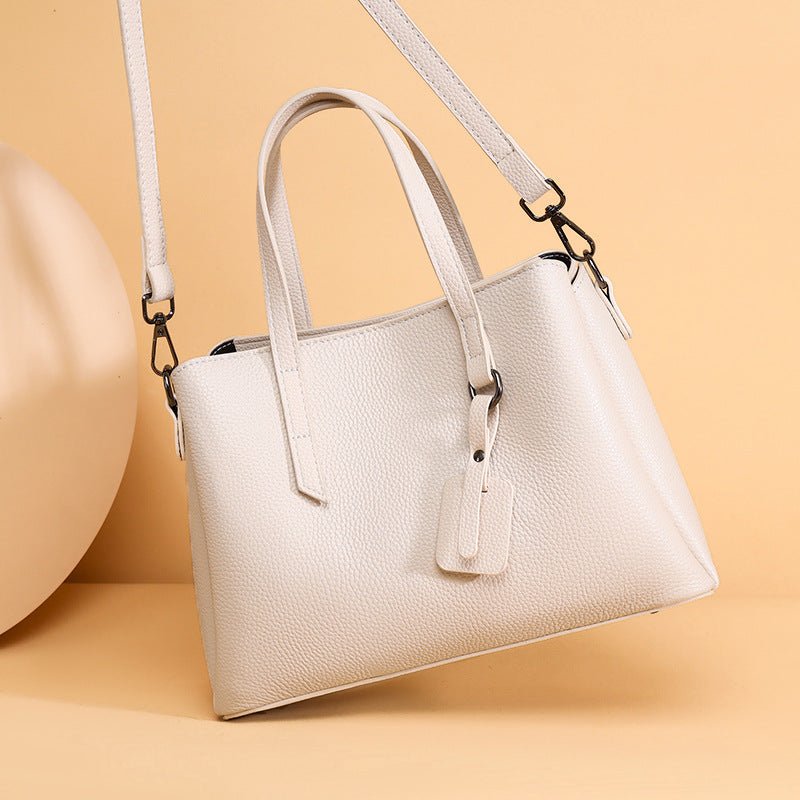 Sac à bandoulière femme en cuir de vachette grande capacité, style professionnel! - IVOIRART.COM
