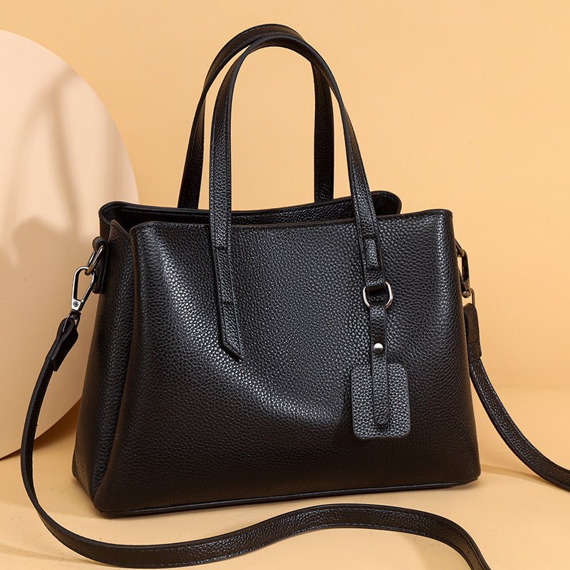 Sac à bandoulière femme en cuir de vachette grande capacité, style professionnel! - IVOIRART.COM