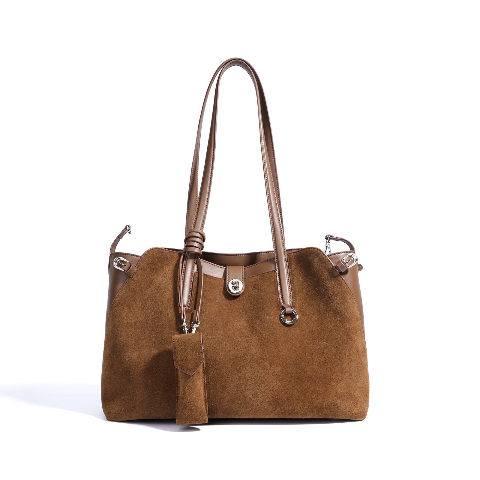 Sac à bandoulière polyvalent vintage en cuir velouté au design minimaliste doux - IVOIRART.COM