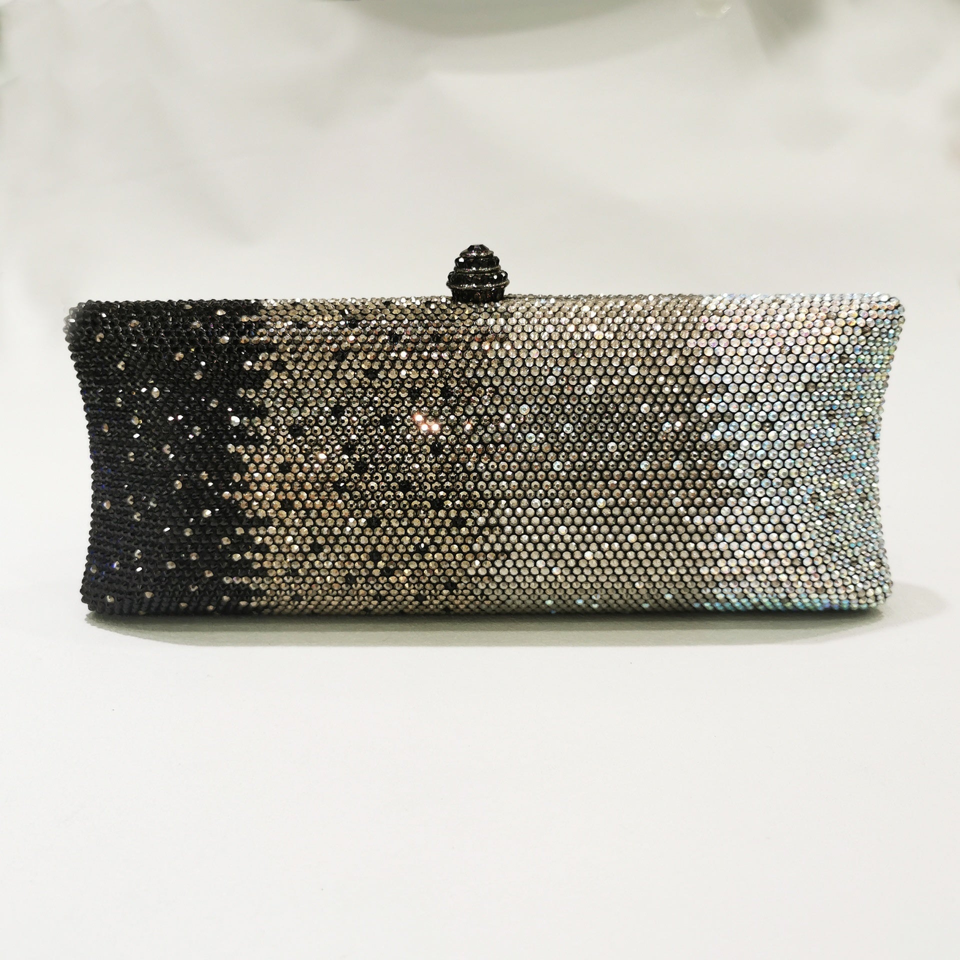 Sac à bandoulière pour femme avec clutch de soirée à strass dégradés - IVOIRART.COM