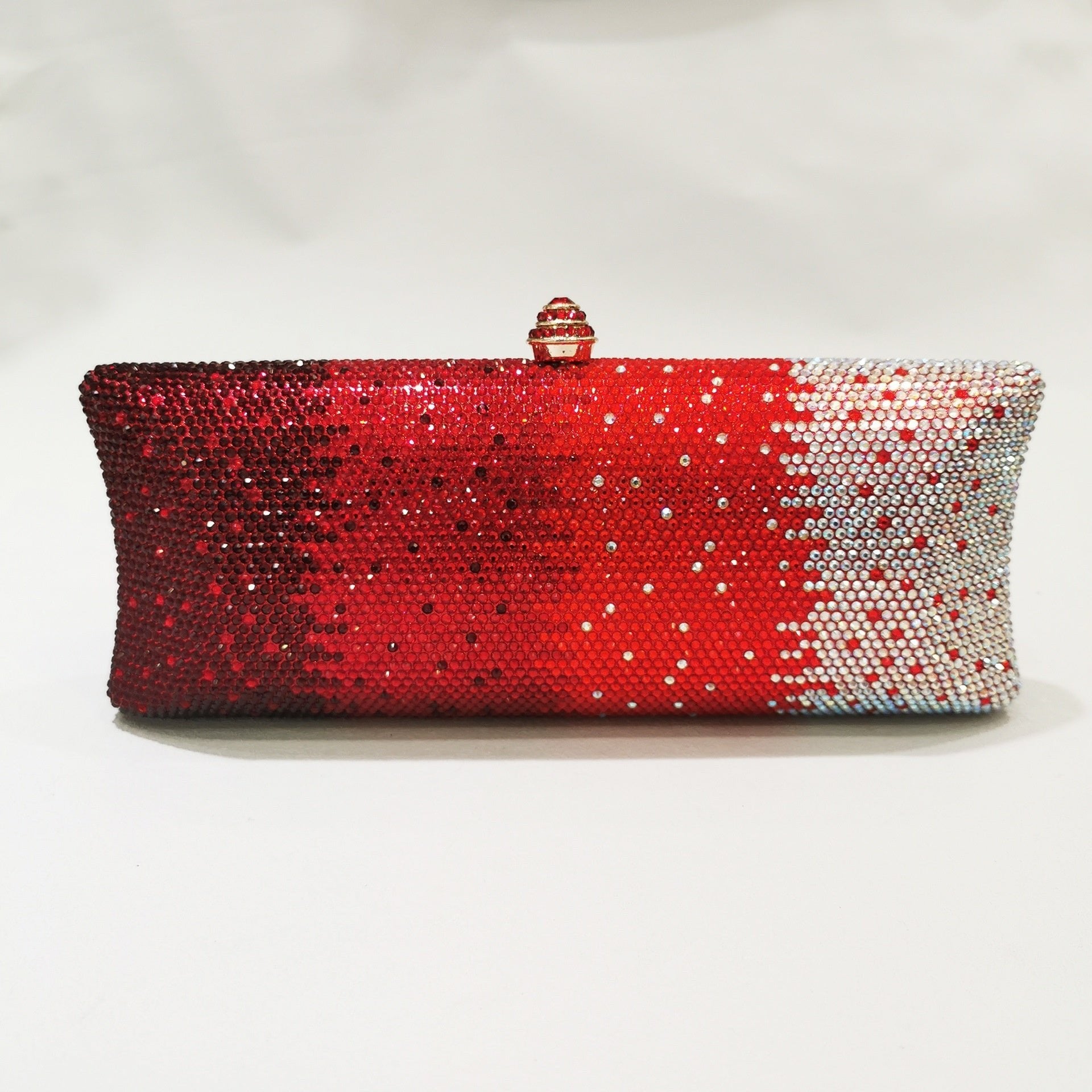 Sac à bandoulière pour femme avec clutch de soirée à strass dégradés - IVOIRART.COM