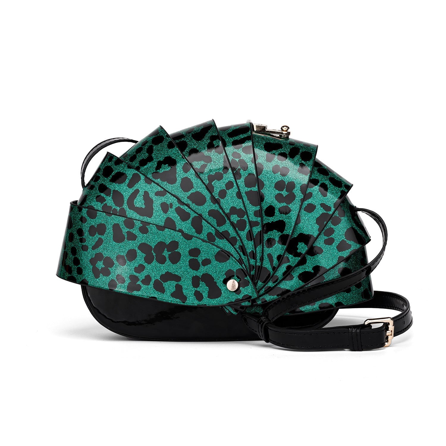 Sac à bandoulière pour femme en cuir verni à imprimé léopard, élégant et tendance - IVOIRART.COM
