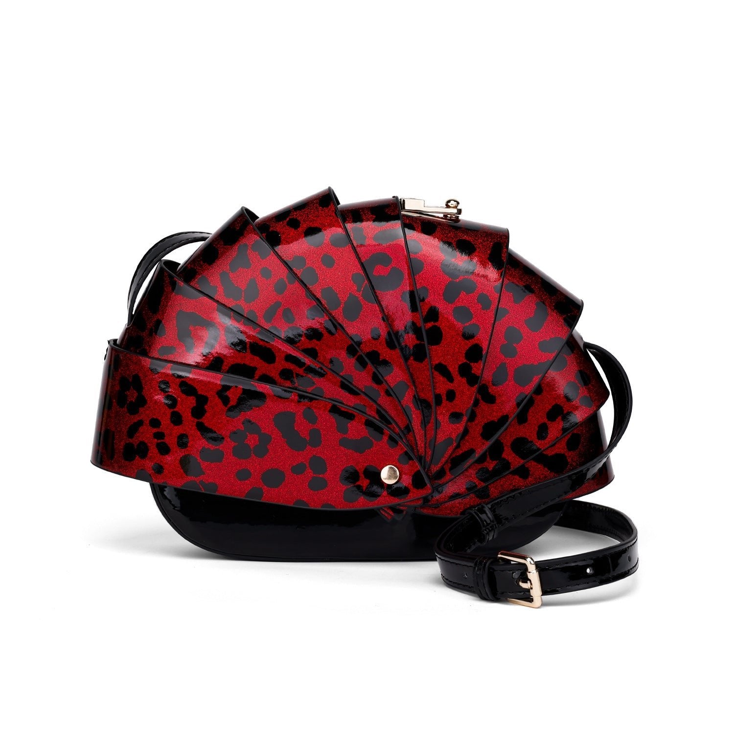 Sac à bandoulière pour femme en cuir verni à imprimé léopard, élégant et tendance - IVOIRART.COM
