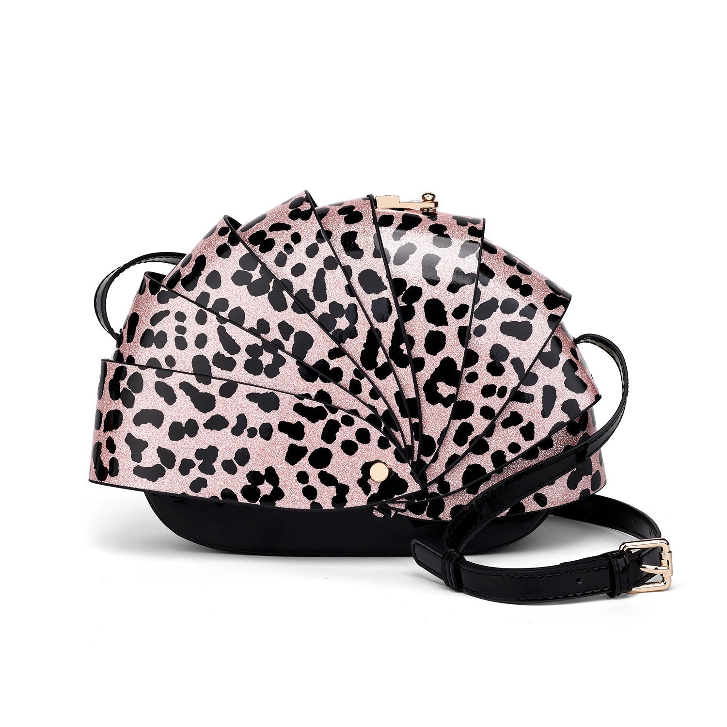 Sac à bandoulière pour femme en cuir verni à imprimé léopard, élégant et tendance - IVOIRART.COM