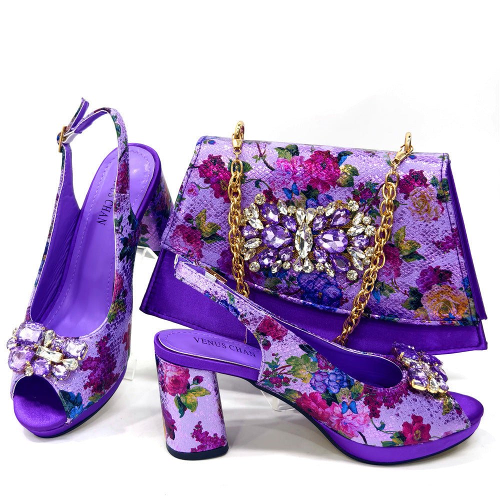 Sac à chaussures et ensemble de sac à bandoulière élégants pour femmes européennes et américaines - IVOIRART.COM