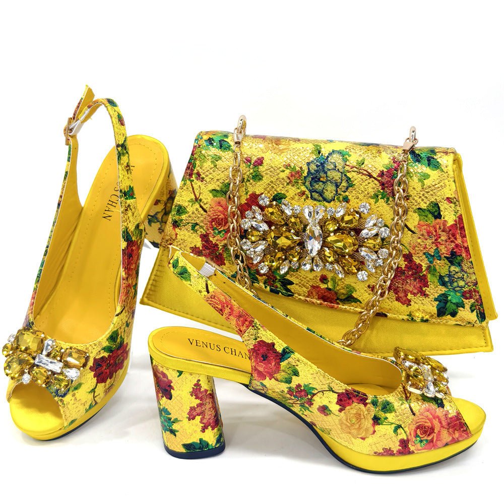 Sac à chaussures et ensemble de sac à bandoulière élégants pour femmes européennes et américaines - IVOIRART.COM