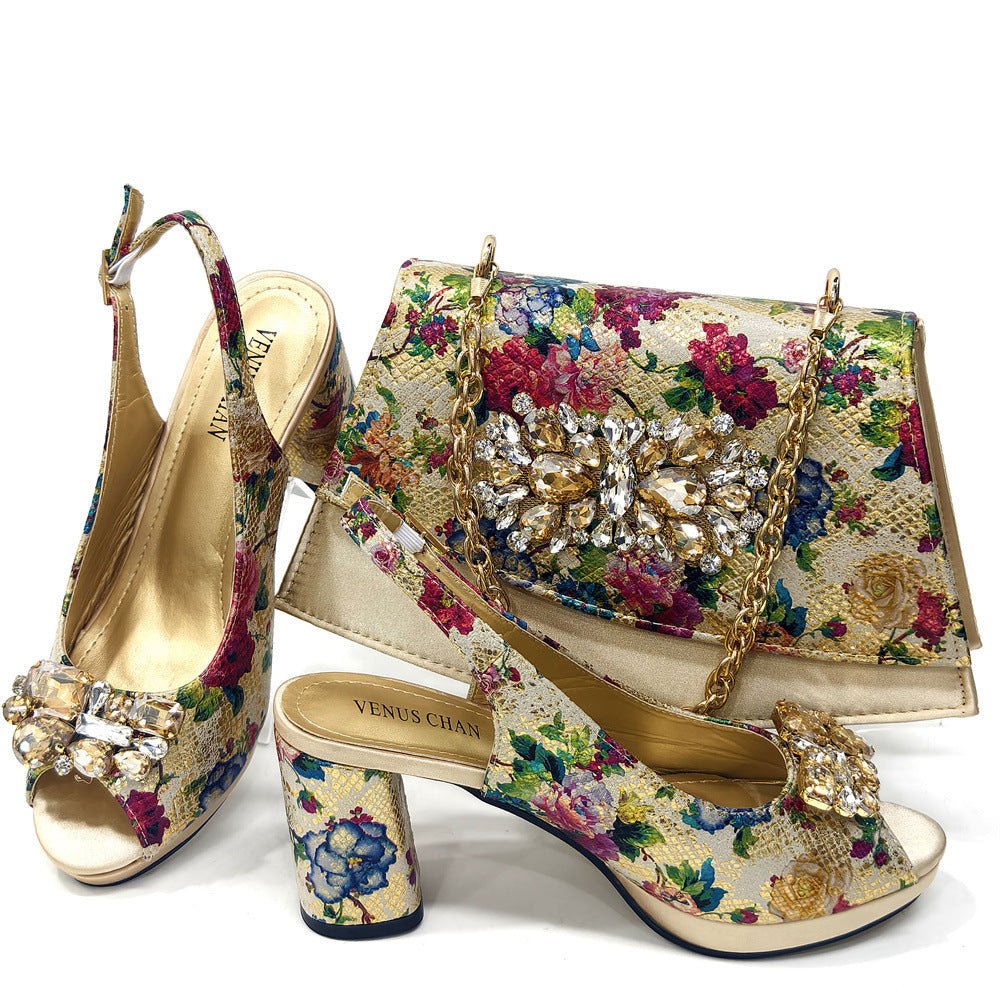 Sac à chaussures et ensemble de sac à bandoulière élégants pour femmes européennes et américaines - IVOIRART.COM