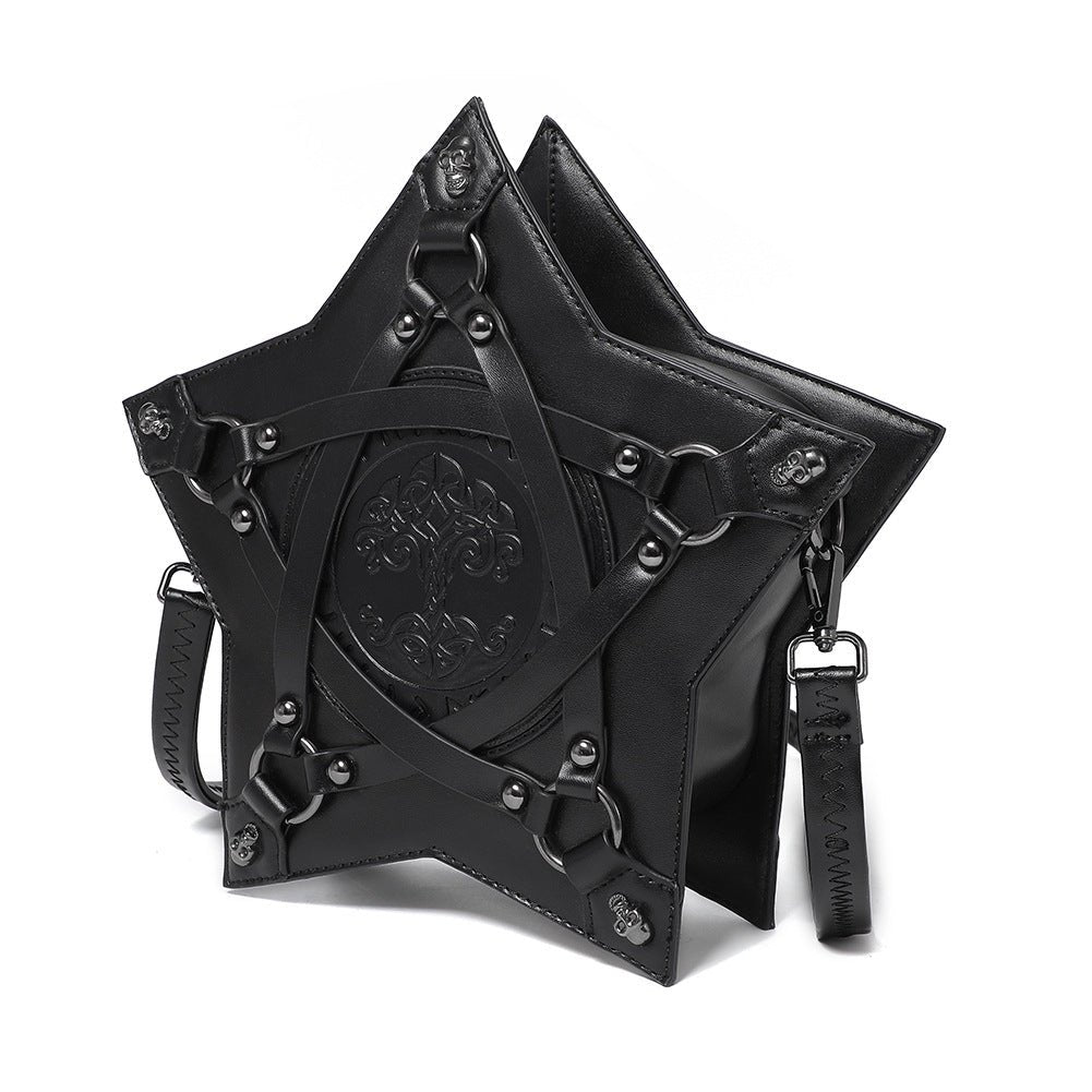 Sac à dos bandoulière pour femme embossé gothique, sac porté épaule élégant chic - IVOIRART.COM