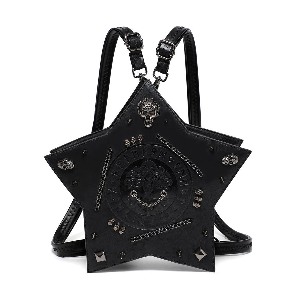 Sac à dos bandoulière pour femme embossé gothique, sac porté épaule élégant chic - IVOIRART.COM