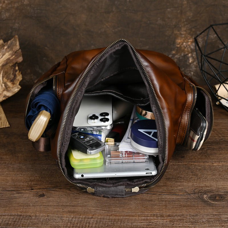 Sac à Dos en Cuir Souple Style Rétro Loisirs Forêt pour Femme - Sacs Européens et Américains - IVOIRART.COM