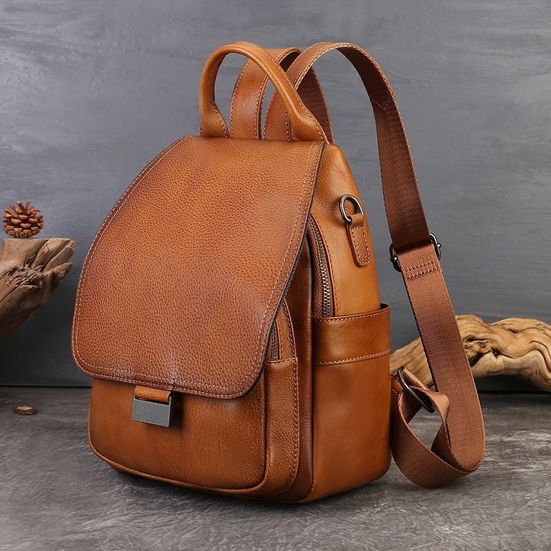Sac à dos femme en cuir pleine fleur grande capacité, doux et résistant et chic. - IVOIRART.COM