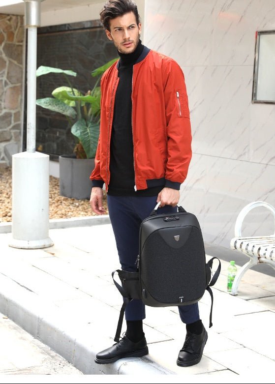 Sac à dos homme double épaule multifonctions anti-vol pour ordinateur 15,6" style britannique, sac business et loisir - IVOIRART.COM