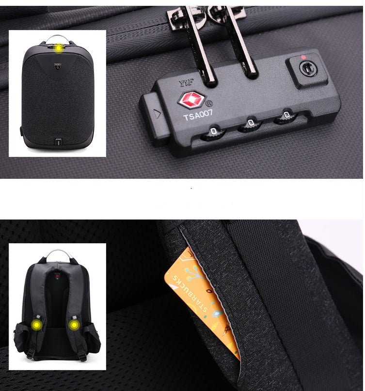 Sac à dos homme double épaule multifonctions anti-vol pour ordinateur 15,6" style britannique, sac business et loisir - IVOIRART.COM