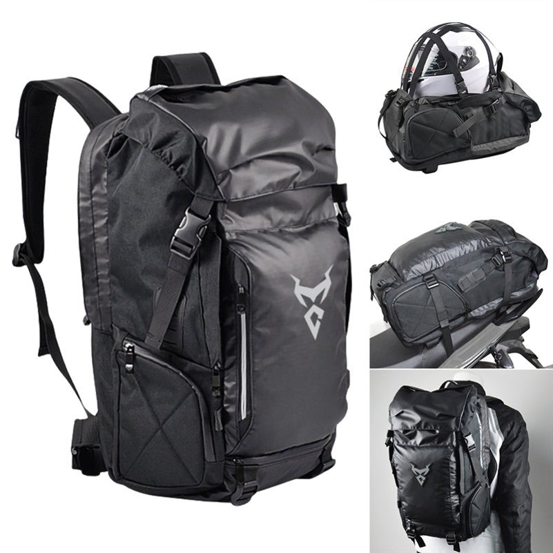Sac à dos moto multifonctionnel de voyage avec port sur l'épaule et casque 55x34x36 cm - IVOIRART.COM