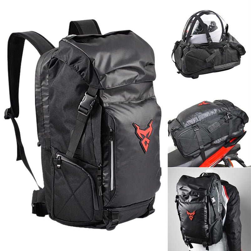 Sac à dos moto multifonctionnel de voyage avec port sur l'épaule et casque 55x34x36 cm - IVOIRART.COM