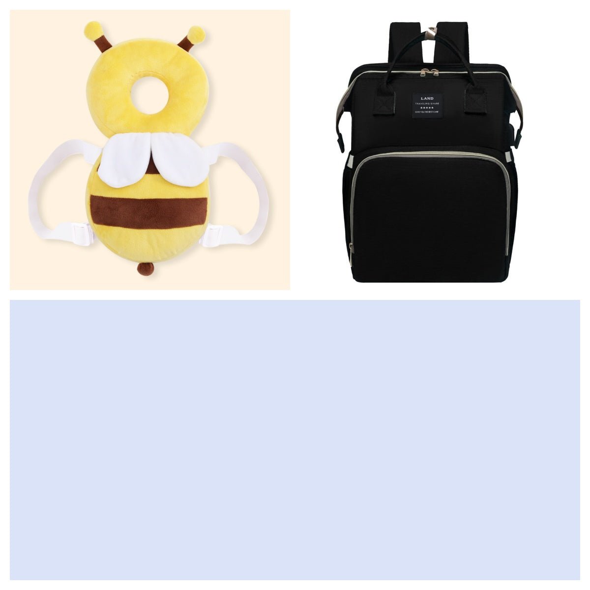 Sac à Dos Multifonction Maternité avec Mosquitoire Amovible - Grande Capacité, Lit Pliable Étanche pour Bébé, Sac à Couches Voyage - IVOIRART.COM