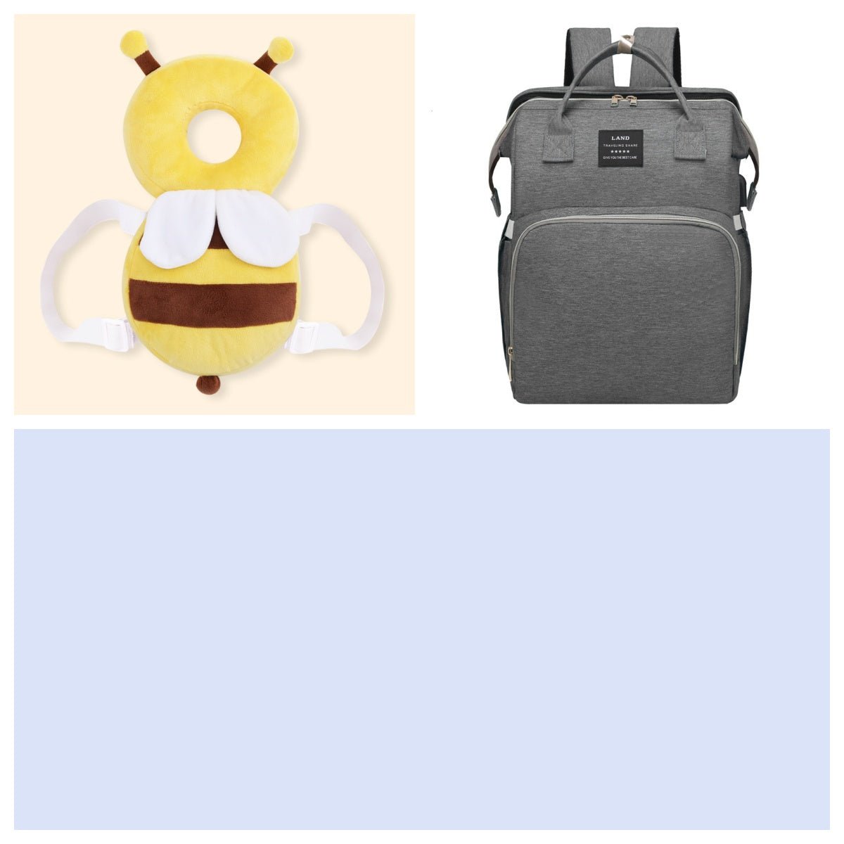 Sac à Dos Multifonction Maternité avec Mosquitoire Amovible - Grande Capacité, Lit Pliable Étanche pour Bébé, Sac à Couches Voyage - IVOIRART.COM