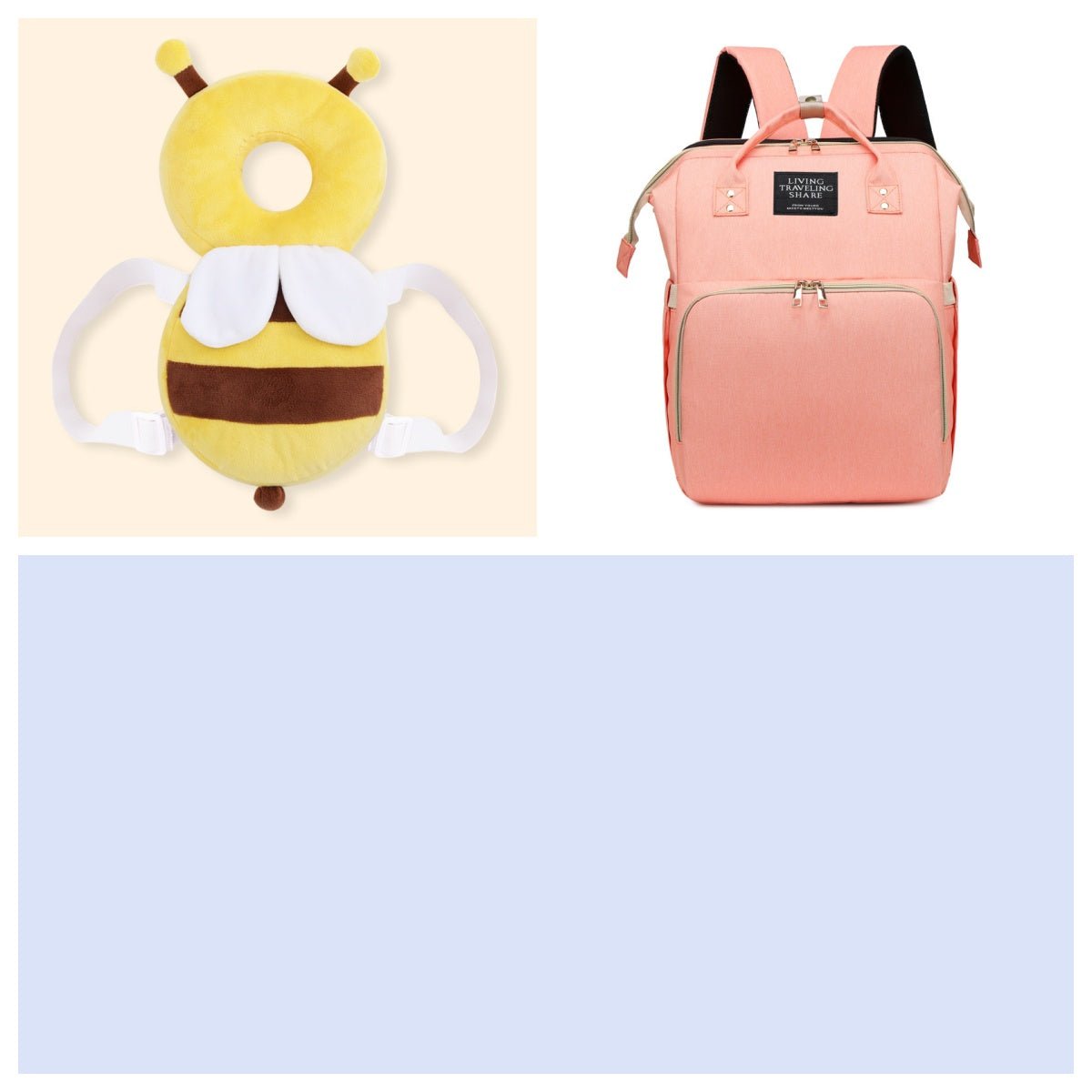 Sac à Dos Multifonction Maternité avec Mosquitoire Amovible - Grande Capacité, Lit Pliable Étanche pour Bébé, Sac à Couches Voyage - IVOIRART.COM