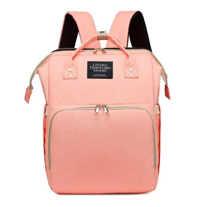 Sac à Dos Multifonction Maternité avec Mosquitoire Amovible - Grande Capacité, Lit Pliable Étanche pour Bébé, Sac à Couches Voyage - IVOIRART.COM