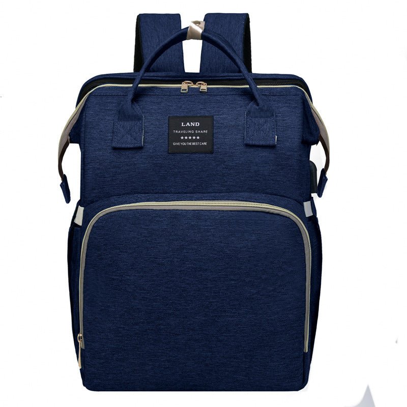 Sac à Dos Multifonction Maternité avec Mosquitoire Amovible - Grande Capacité, Lit Pliable Étanche pour Bébé, Sac à Couches Voyage - IVOIRART.COM