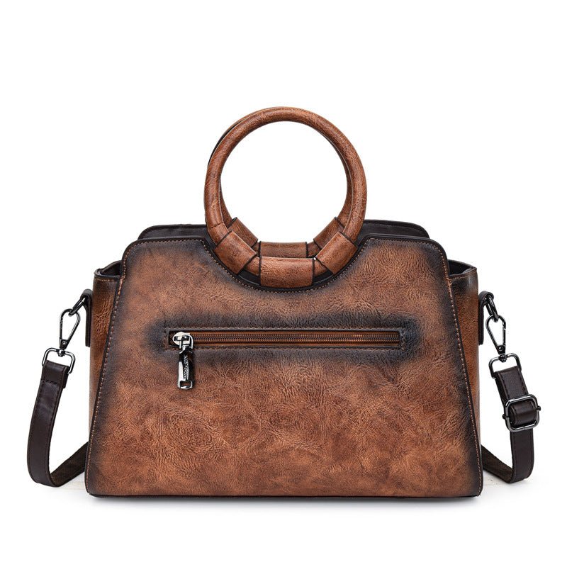 Sac à épaule femme de style ethnique, grande capacité, forme carrée horizontale - IVOIRART.COM