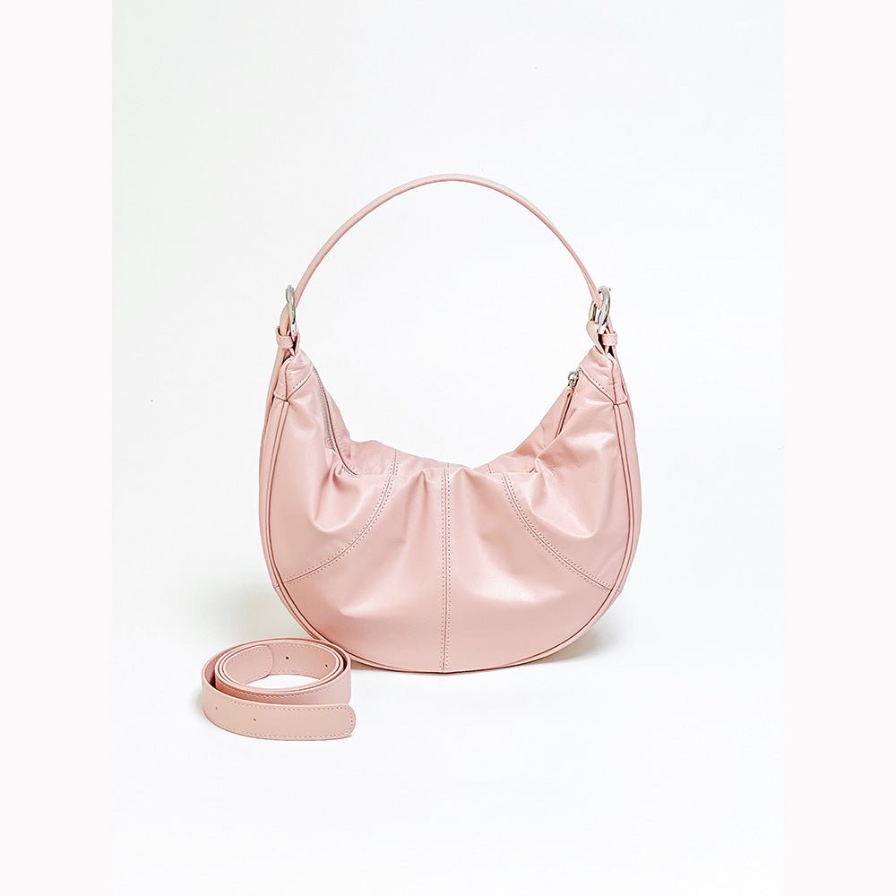 Sac à Épaule Femme en Cuir Vachette Première Couche avec Texture Élégante - IVOIRART.COM