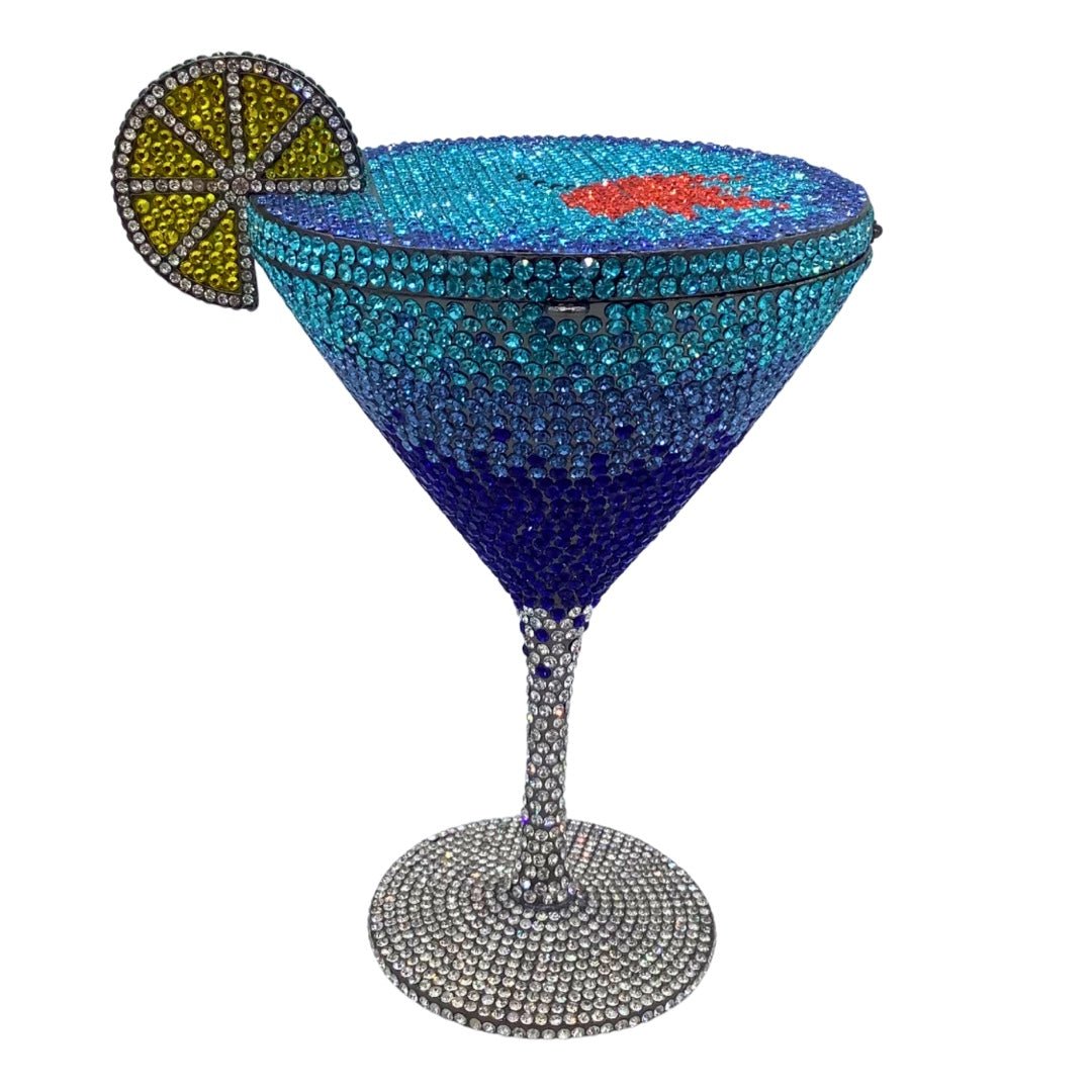 Sac à main cocktail en forme de calice diamanté, rigide et élégant, 18,5 cm - IVOIRART.COM