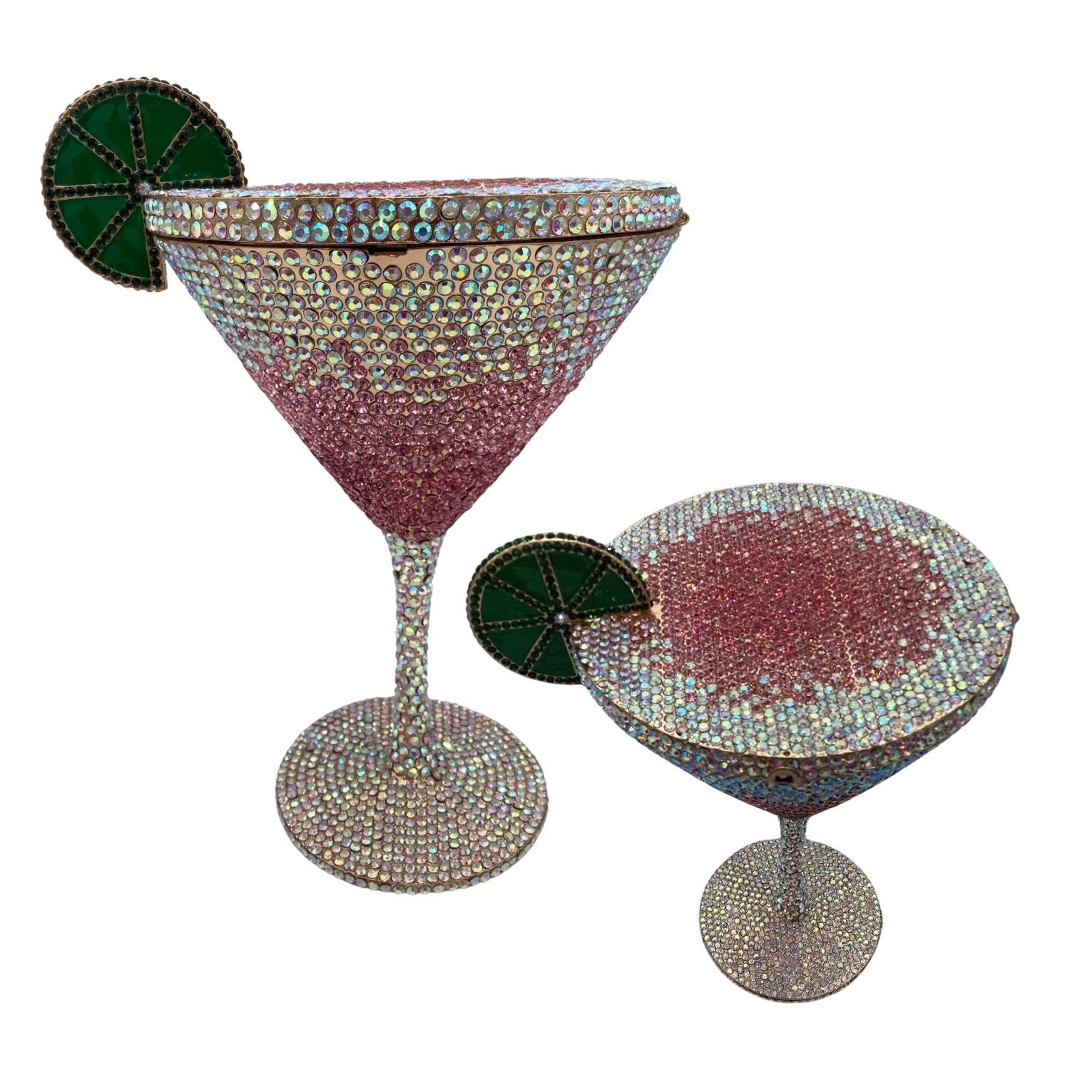 Sac à main cocktail en forme de calice diamanté, rigide et élégant, 18,5 cm - IVOIRART.COM