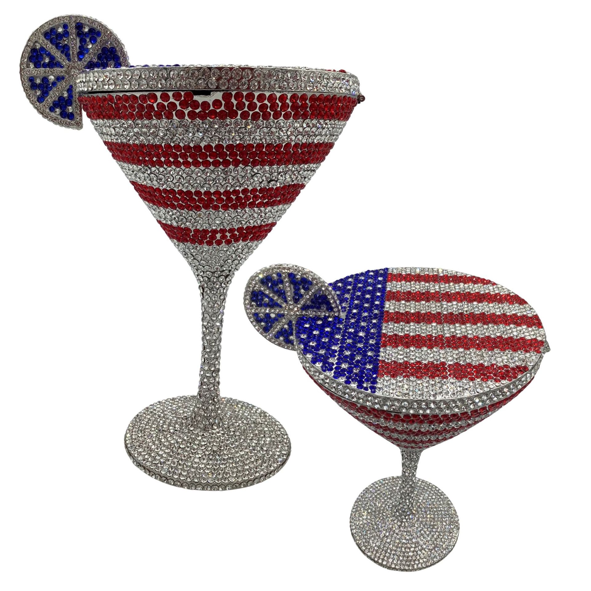 Sac à main cocktail en forme de calice diamanté, rigide et élégant, 18,5 cm - IVOIRART.COM