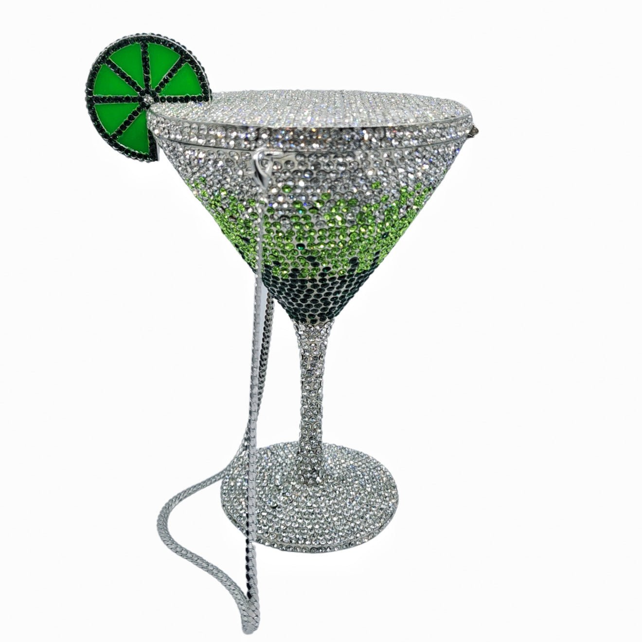 Sac à main cocktail en forme de calice diamanté, rigide et élégant, 18,5 cm - IVOIRART.COM