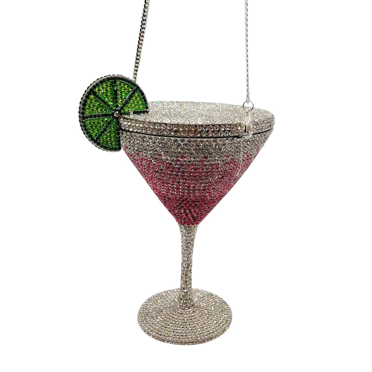 Sac à main cocktail en forme de calice diamanté, rigide et élégant, 18,5 cm - IVOIRART.COM