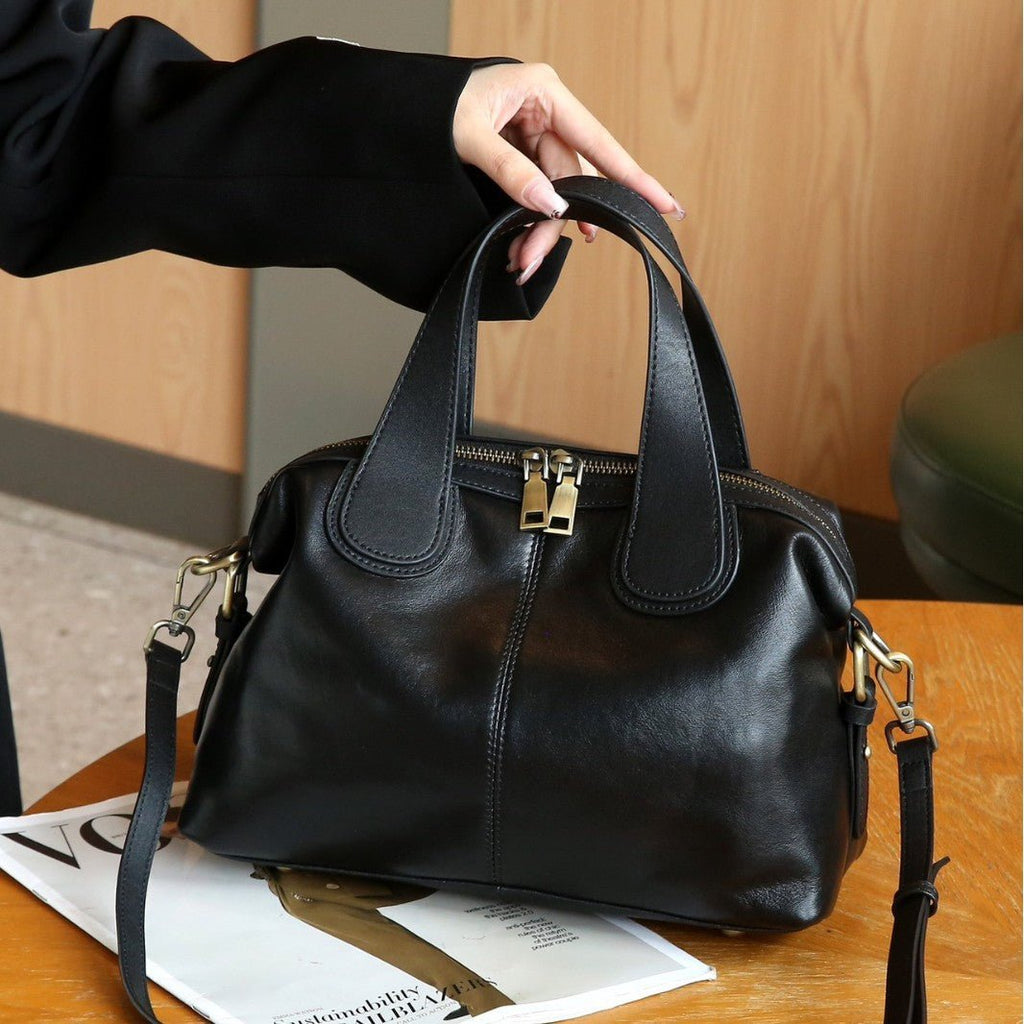 Sac à main cuir femme style haut de gamme, cabas en cuir pleine fleur, grand Pro - IVOIRART.COM