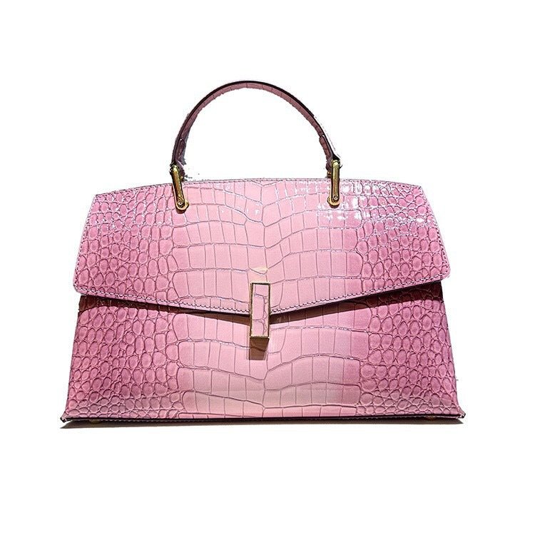 Sac à main en cuir aspect crocodile, sac épaule et bandoulière élégant et robuste - IVOIRART.COM