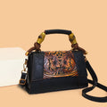 Sac à Main Ethnique Artistique Rétro en Bambou avec Sections et Patchwork - IVOIRART.COM