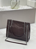 Sac à main femme cuir véritable matelassé NG-2029, grand format, chaîne élégante. - IVOIRART.COM