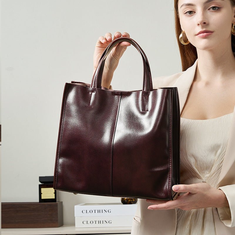Sac à Main pour Femme en Cuir Véritable Élégant et Polyvalent Haut de Gamme - IVOIRART.COM