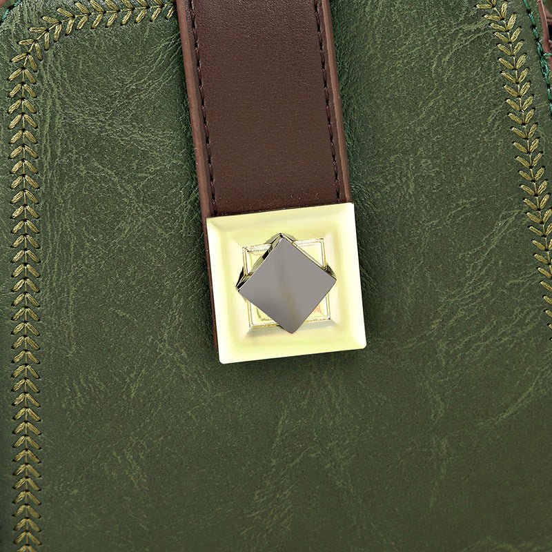 Sac à main rétro femme en cuir PU doux texturé - bandoulière épaule croisée uni - IVOIRART.COM