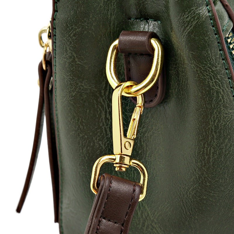 Sac à main rétro femme en cuir PU doux texturé - bandoulière épaule croisée uni - IVOIRART.COM