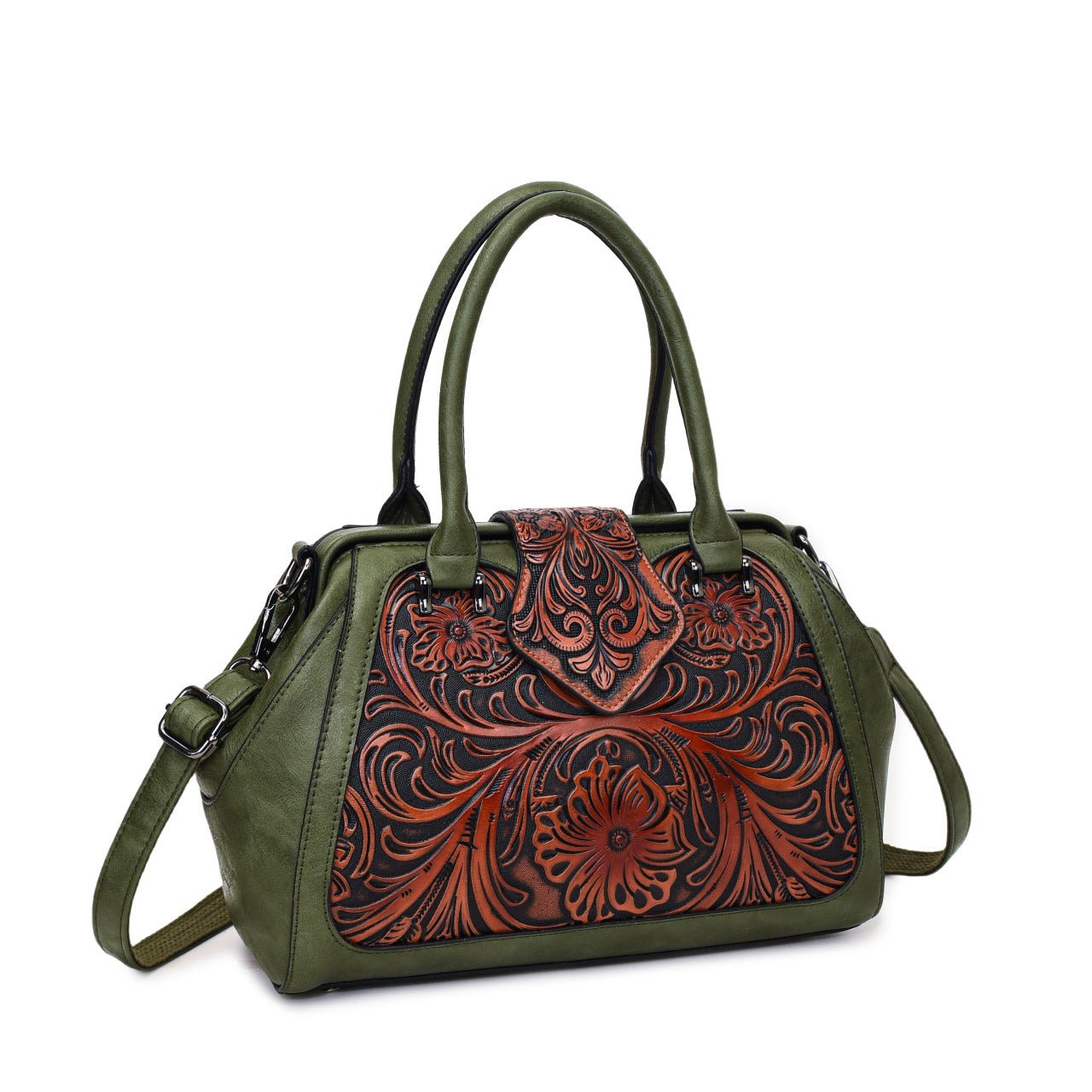 Sac à main sculpté artisanal pour femme avec bandoulière asymétrique en cuir - IVOIRART.COM