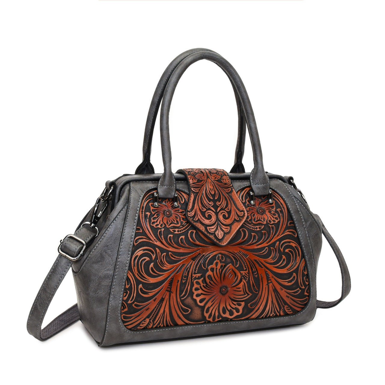 Sac à main sculpté artisanal pour femme avec bandoulière asymétrique en cuir - IVOIRART.COM