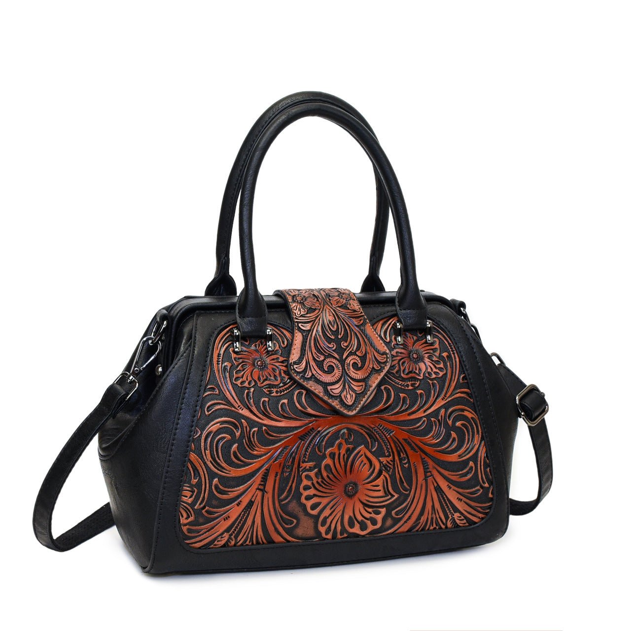 Sac à main sculpté artisanal pour femme avec bandoulière asymétrique en cuir - IVOIRART.COM