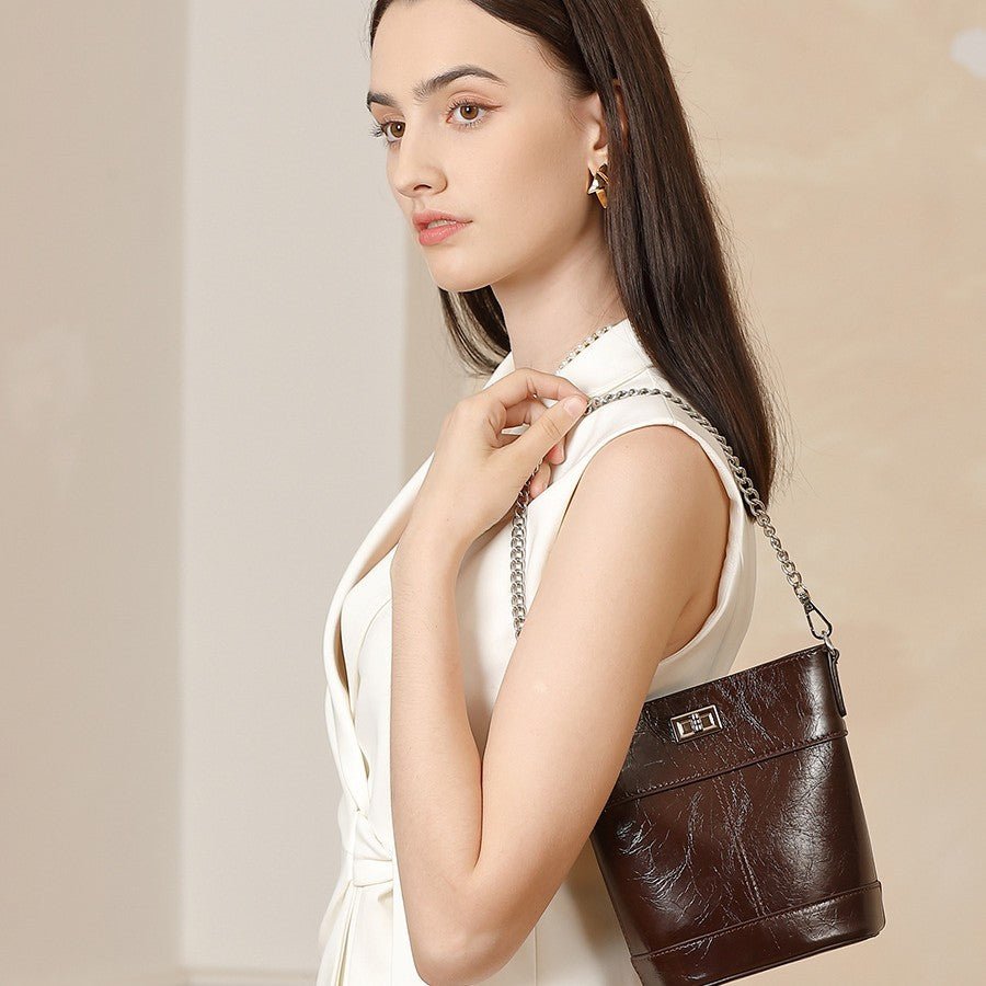 Sac à main tendance au design niche minimaliste avec bandoulière double - IVOIRART.COM