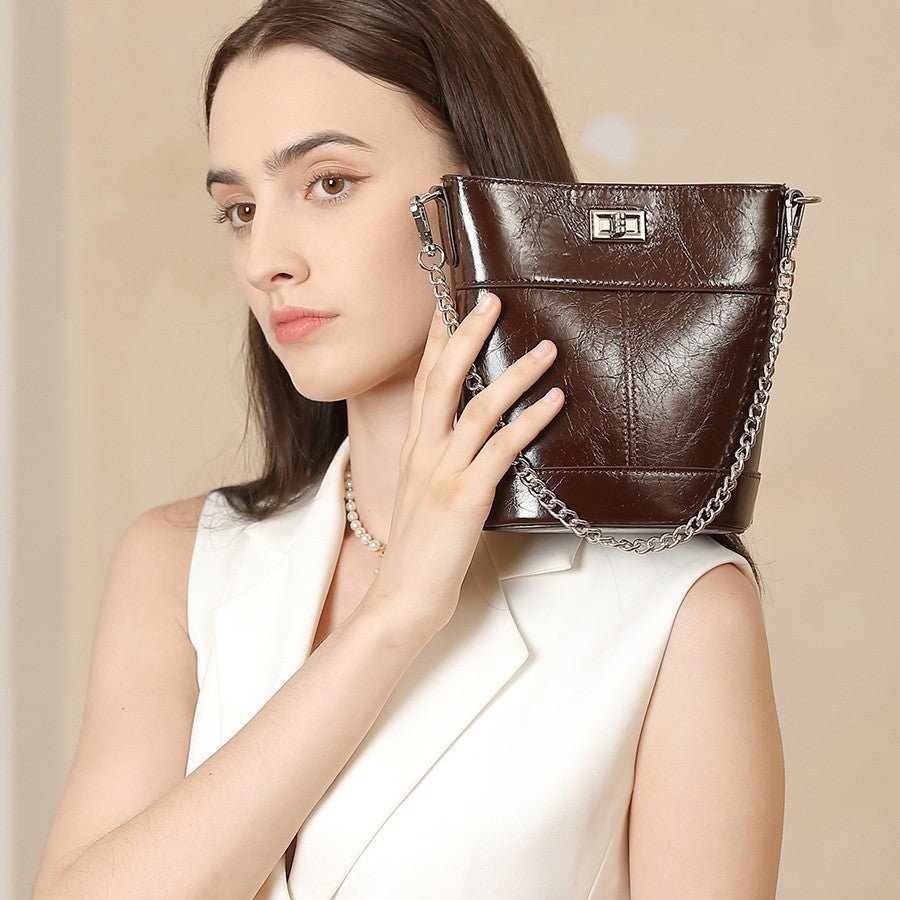 Sac à main tendance au design niche minimaliste avec bandoulière double - IVOIRART.COM