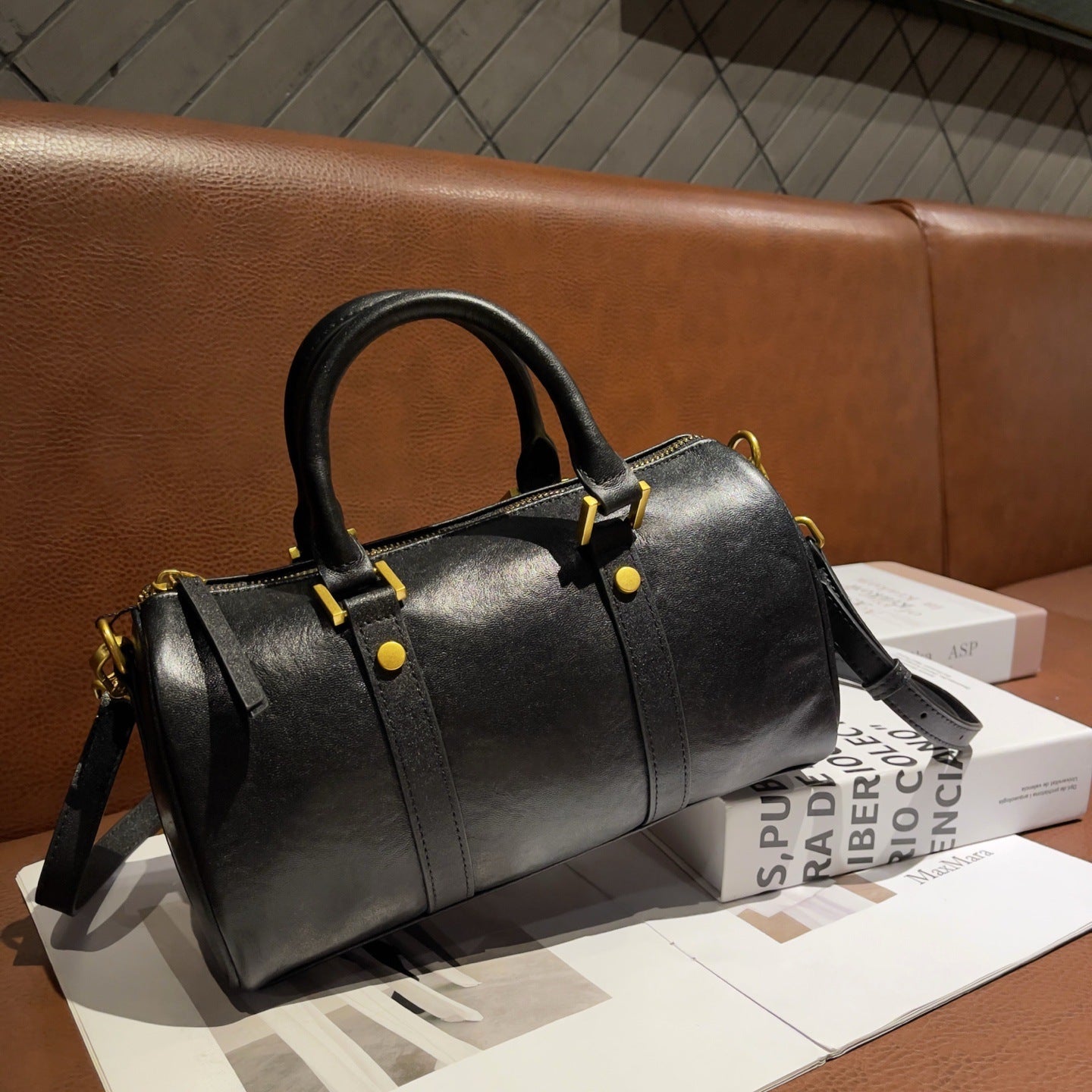 Sac à main vintage Melard en cuir véritable, Boston chic luxe léger femmes chics - IVOIRART.COM